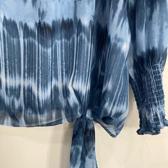 Calvin Klein Tie Dye Blouse Women's 3X Blue - Picture 3 of 14